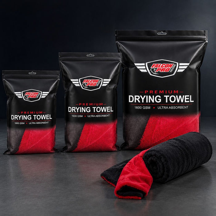 FalconPro Premium Microfiber Car Drying Towel – 1600 GSM