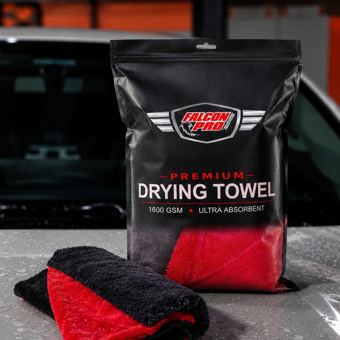 FalconPro Premium Microfiber Car Drying Towel – 1600 GSM